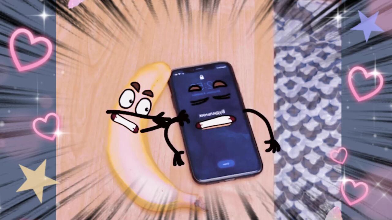 表情动画,香蕉被手机吵醒了?