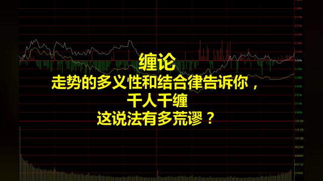 20221123缠论:走势的多义性和结合律回答你,千人千缠是由什么原因造成的