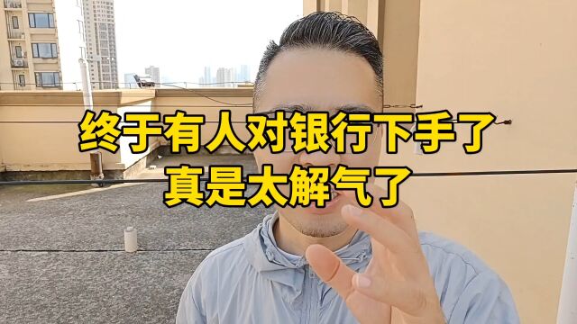 终于有人对银行下手了,真是太解气了