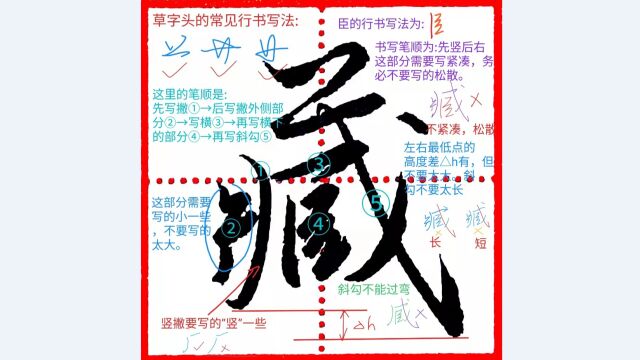 《千字文行书学习》第0024字 ⷠ藏