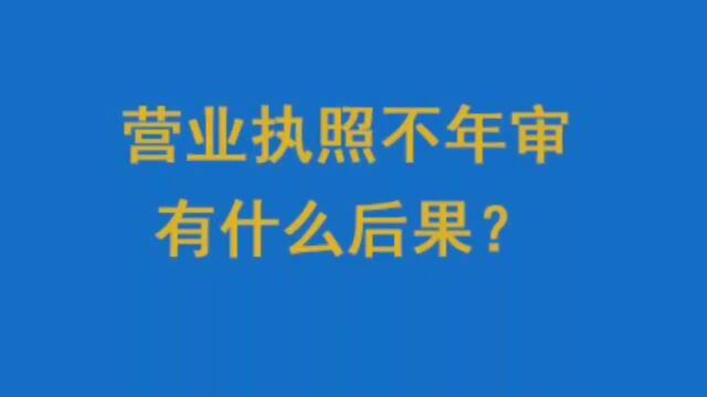 营业执照不年审有什么后果?