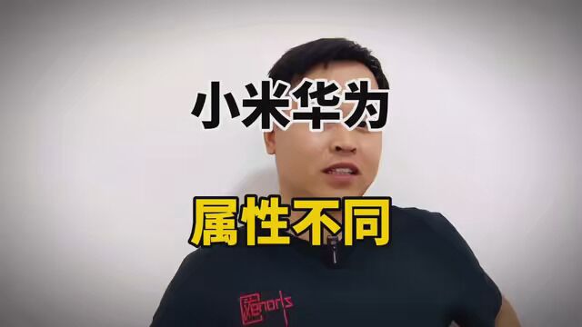 小米和华为属性不同,没有可比性