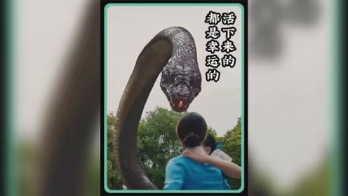 巨蛇进校园，疯狂吞噬 #巨蛇闯女校 #精彩片段