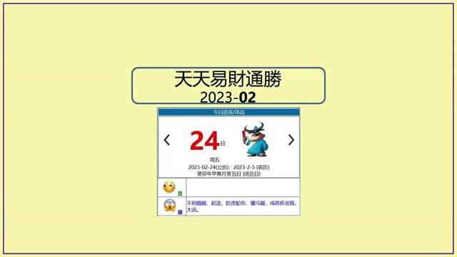 今日天天#通胜 2月24日/2023 #传统文化 #传统习俗 #黄历 #生肖 #运势 #衣着 #色彩 #迪哥说易