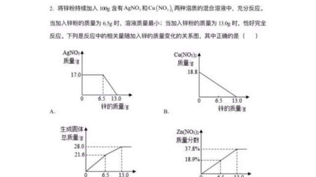 金华初三科学七日打卡03 金属的活动性顺序视频解析