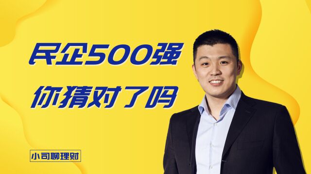 民企500强,排名你猜对了吗?