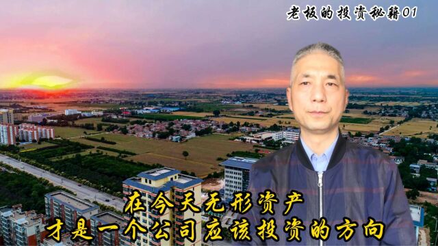 在今天,无形资产才是一个公司应该投资的方向