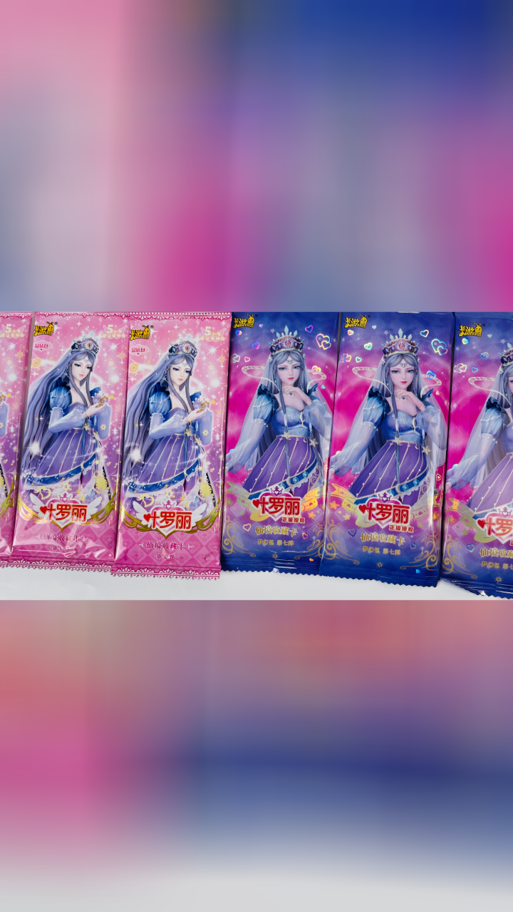 叶罗丽第七弹晶钻包和梦幻包卡片玩具拆箱,白光莹ar卡片收集!