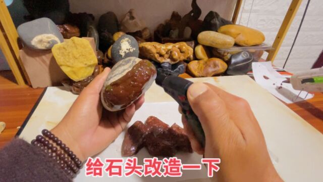 你见过碎石打造的奇石底座吗?真是高手在民间