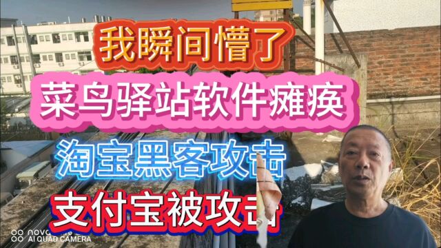 我的支付宝叫黑客攻击了,菜鸟驿站软件攻击瘫痪,淘宝攻击瘫痪.