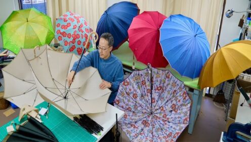 日本手工雨伞匠人，制作雨伞的过程_高清1080P在线观看平台_腾讯视频