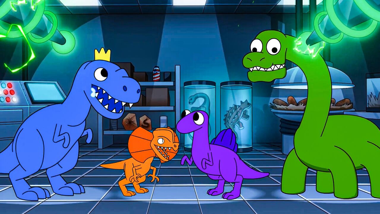 彩虹朋友游戏动画:橙朋友被竟然被骗了,只因幕后黑手要重启恐龙时代!