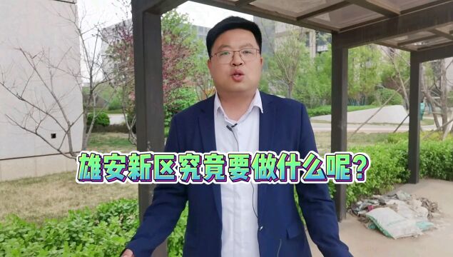 雄安新区究竟要做什么?