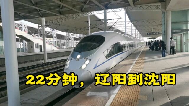 从辽阳坐高铁到沈阳,车票29.5元,时间22分钟,地球真的变小了