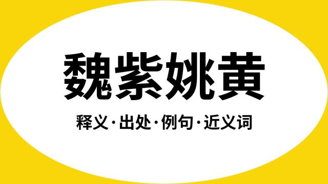 “魏紫姚黄”是什么意思?