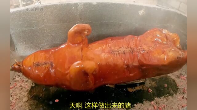 民间传统美食,探访烧猪制作过程.