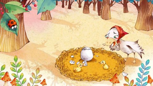 经典动画故事《丑小鸭》可怜的丑小鸭，大家都不愿和它一起玩！