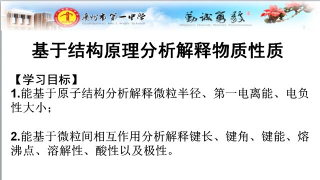 新课标理念下高三一轮复习课设计与实践——以深度学习背景下“基于结构原理分析解释物质性质”为例