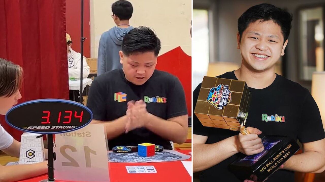 只用3.13秒!男子打破三阶魔方复原单次世界纪录_高清1080P在线观看平台_腾讯视频