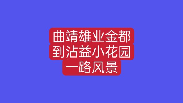 送一个曲靖雄业金都到沾益小花园的订单,顺便看看这一路的风景