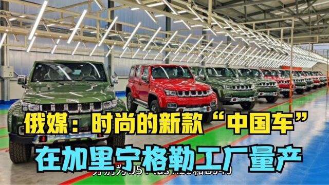 俄媒:时尚的新款“中国车”在加里宁格勒工厂量产