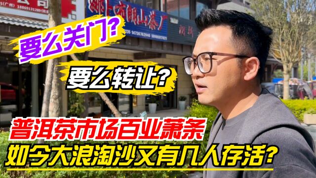 要么关门?要么转让?普洱茶市场百业萧条,如今大浪淘沙几人存活