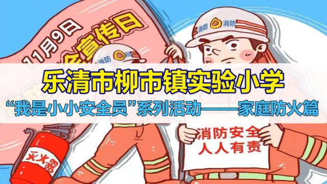 乐清市柳市镇实验小学小小安全员系列活动之家庭防火篇6