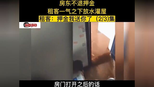 房东不退押金,租客一气之下放水灌屋,租客:押金送你了.纪实解说万万没想到租房那些事 2