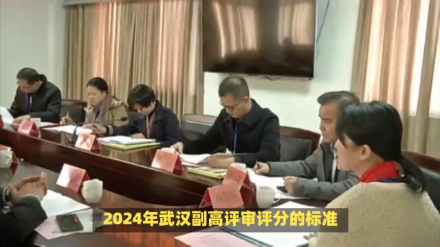 2024年武汉副高评审评审评分的标准到底是怎么样的?