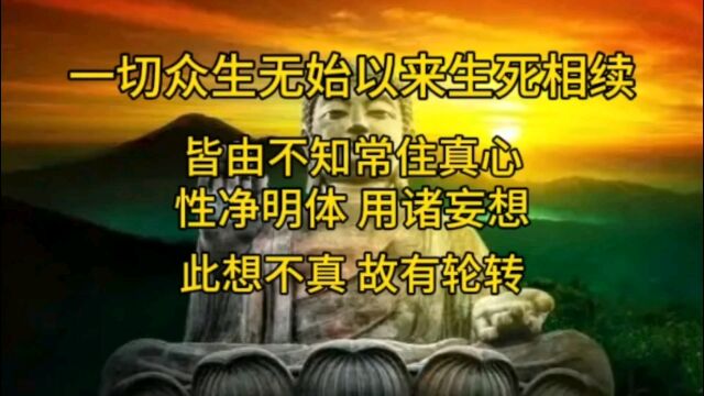 释迦牟尼语录 第一三节 一切众生无始以来生死相续,皆由不知常住真心,性净明体,用诸妄想.此想不真,故有轮转.