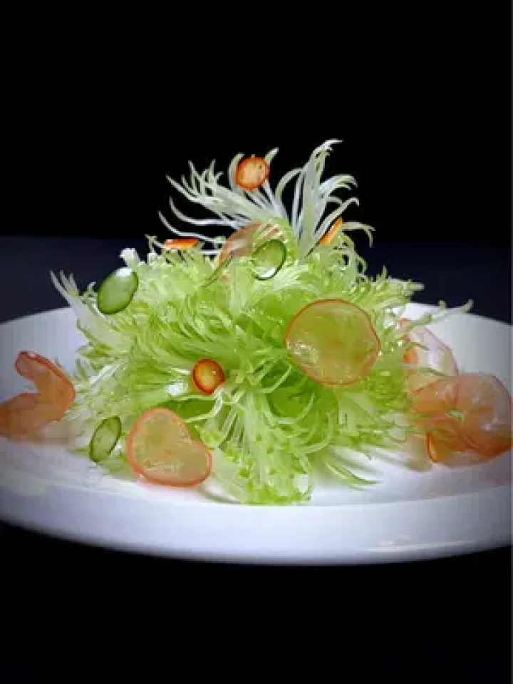 凤尾西芹简单又好看#用心做菜 #吃出仪式感 #摆盘技巧 #百鸟朝凤