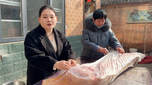 孩子满月宴圆满结束,婆婆买了100斤肉,妞妞给亲朋送去答谢