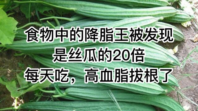 食物中的降脂王被发现,是丝瓜的20倍,每天吃,高血脂拔根了