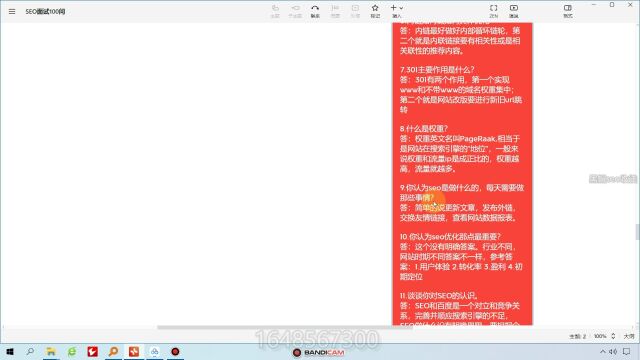 黑帽seo收徒SEO面试100问