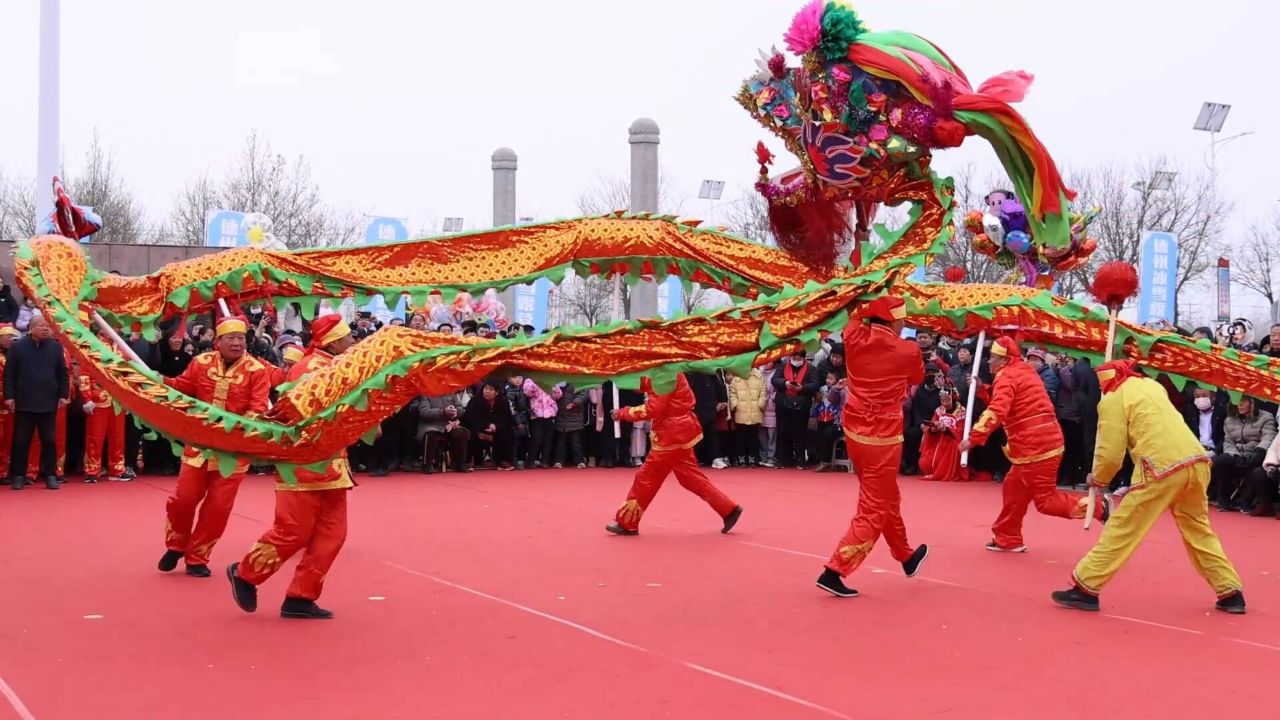 抬花杠,舞龙,秧歌武城县元宵节民间艺术集中展演活动精彩上演