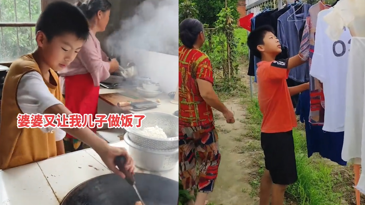 女子晒婆婆总教儿子做饭,从不宠爱还让洗衣服,网友大呼不知福