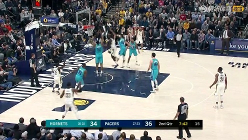 《NBA全场集锦》黄蜂vs步行者第2节精编 霍华德继续高空轰炸