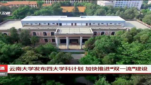 云南大学发布四大学科计划 加快推进“双一流”建设