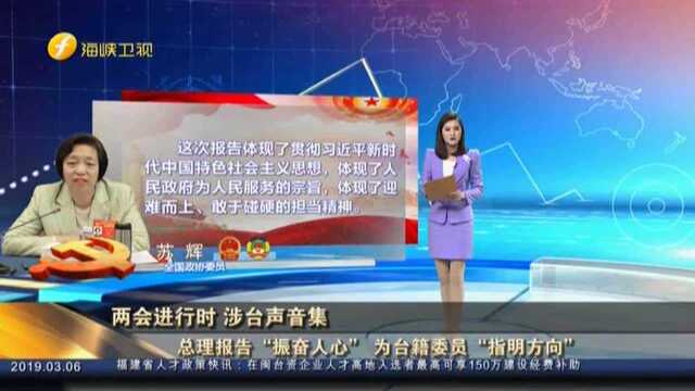 两会进行时 涉台声音集:总理报告“振奋人心” 为台籍委员“指明方向”