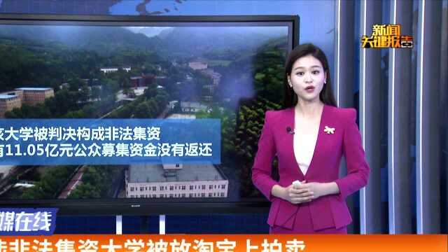 涉非法集资大学被放淘宝上拍卖