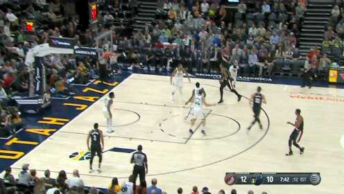 《NBA比赛集锦》【得分】利拉德外线架炮 右翼三分冷血出手命中