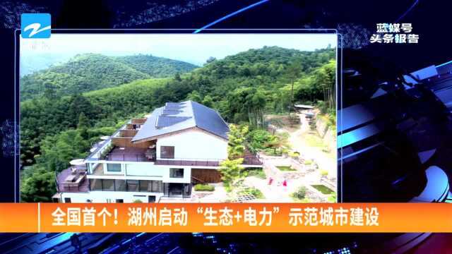 全国首个!湖州启动“生态+电力”示范城市建设