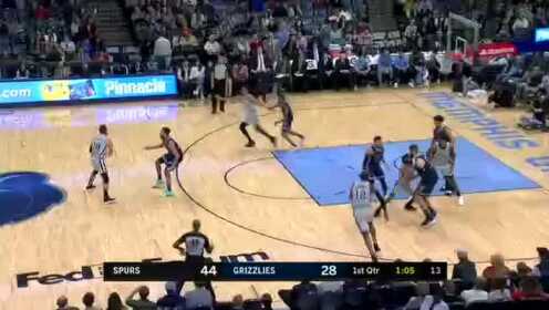 《NBA全场集锦》阿尔德里奇vs灰熊第1节集锦 13中10砍下22分