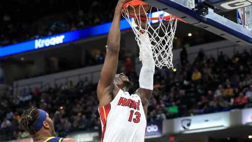 《NBA全场集锦》【原声】热火122-108步行者 热火七人上双客场取胜阿德巴约18+9