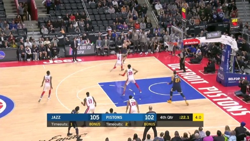 《NBA全场集锦》【原声】爵士111-105活塞 博格达诺维奇全场32分助队取胜
