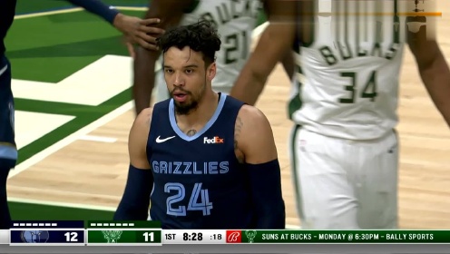《NBA全场集锦》灰熊vs雄鹿 第1节中文解说回放