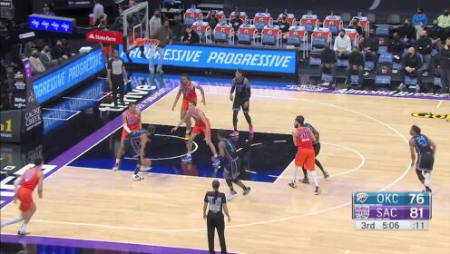《NBA全场集锦》【原声】雷霆106-122国王 哈克莱斯隔扣国王主场逆转