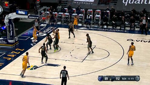 《NBA全场集锦》这个T吃的值了 戈贝尔挂筐补扣演绎暴力美学
