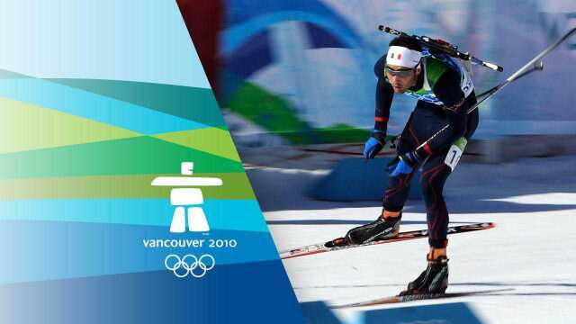 Fourcade  Men's Biathlon  15KM Mass Start  Vancouver 2010 Winter Olympic Games