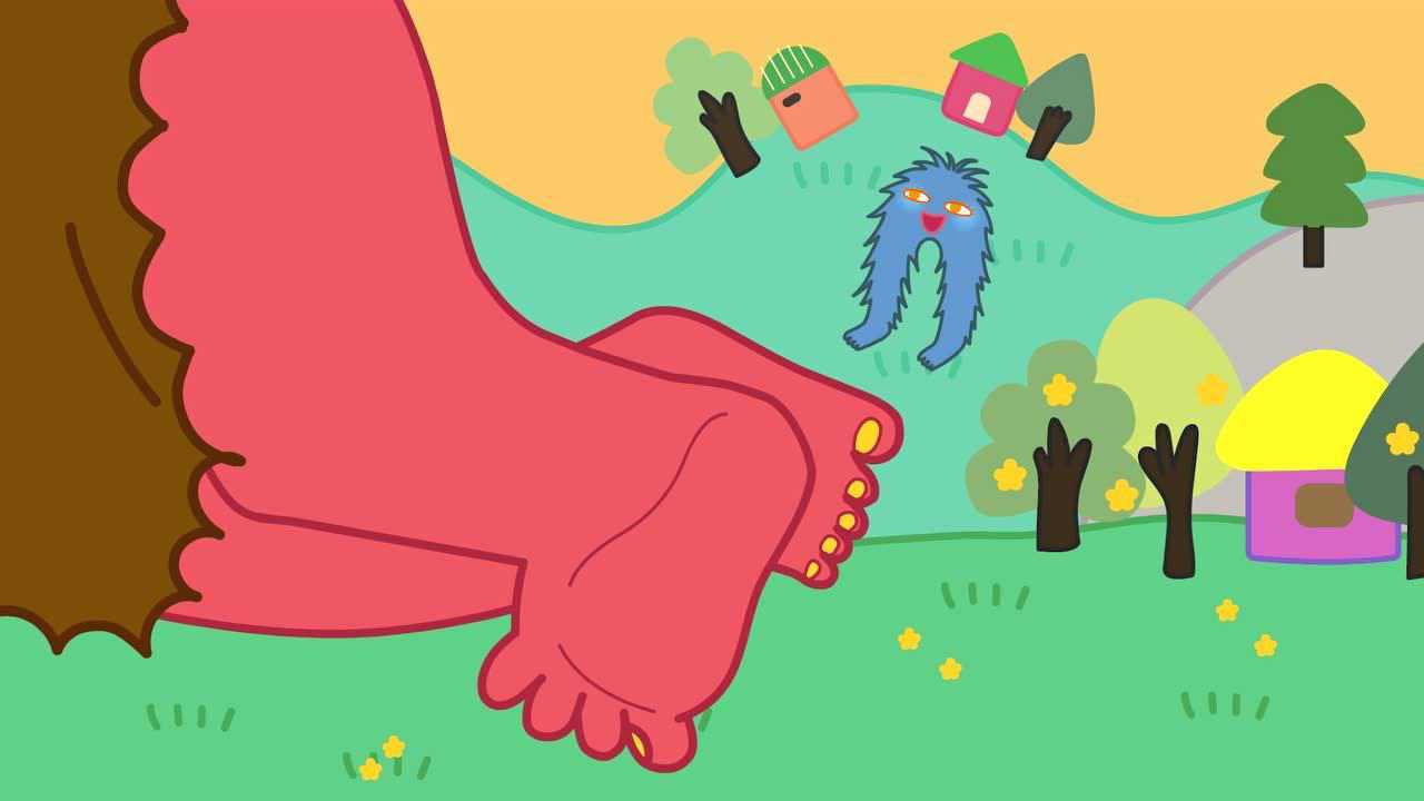 豆乐儿歌第二季:痒痒怪观察巨人脚底板